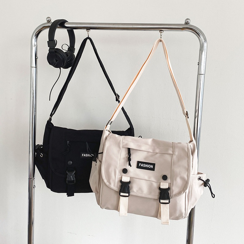 Túi Đeo Chéo Vai Unisex Bằng Nylon Phong Cách Retro