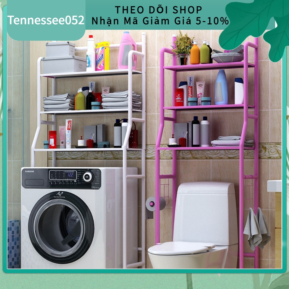 Kệ để đồ toilet/ nhà tắm/ đồ máy giặt 3 tầng bằng kim loại tiện lợi