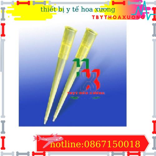 [ Combo 50 túi ] Đầu Côn Vàng Thường Không Khía 200ul Dùng Thí Nghiệm Cho Gilson Pipette Túi 1000 Cái
