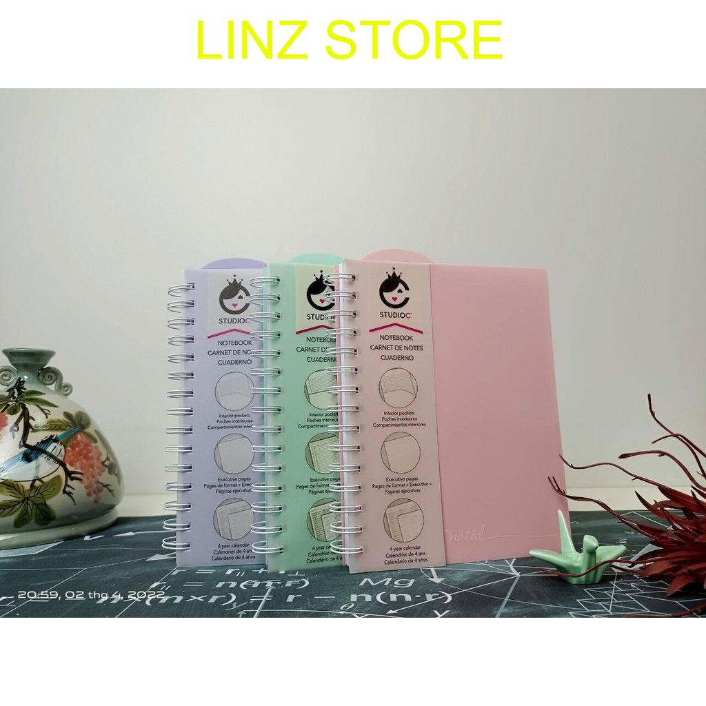 Sổ lò xo khổ lớn B5 Studioc - 200 trang dày dặn. Linzstore89
