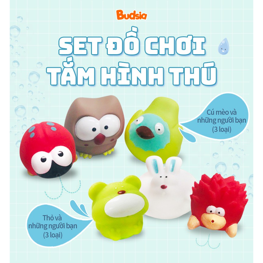 Đồ chơi nhà tắm cho bé nhập khẩu Budsia Hàn Quốc