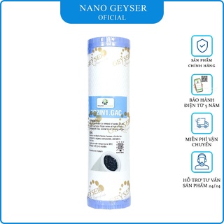 Lõi lọc số 1 máy lọc nước nano geyser - lõi 2in1 - dùng cho geyser eco, geyser tk