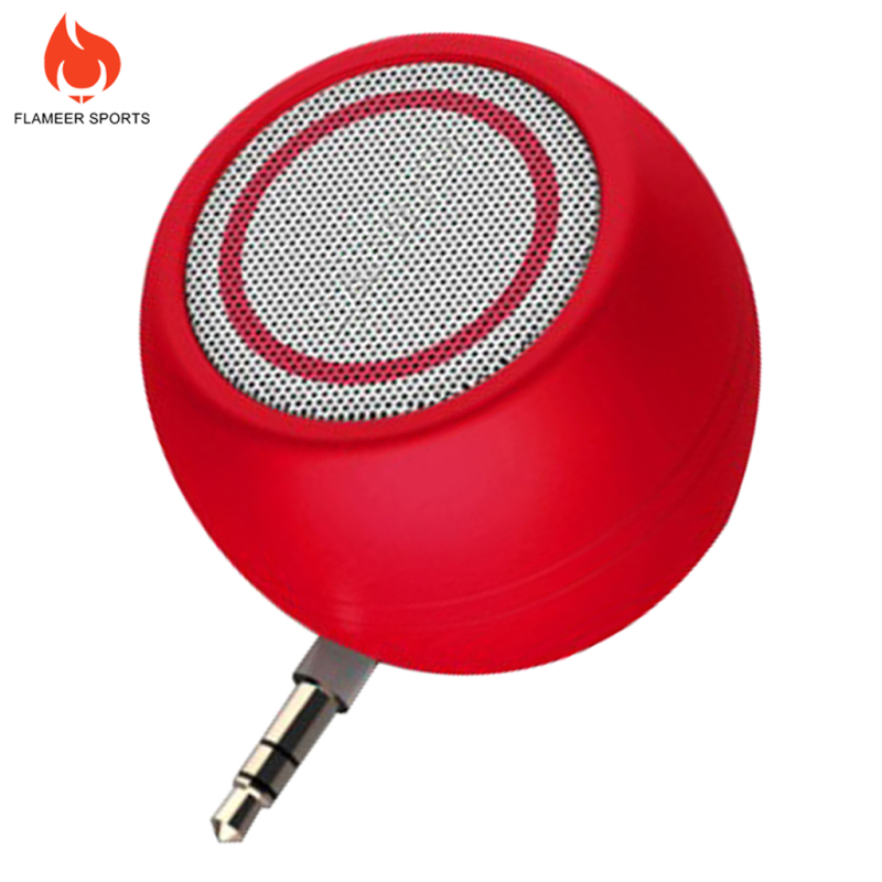 Flameer Sports Mini Speaker 3.5mm Jack AUX Music Audio Player for Phone Notebook Rose Gold