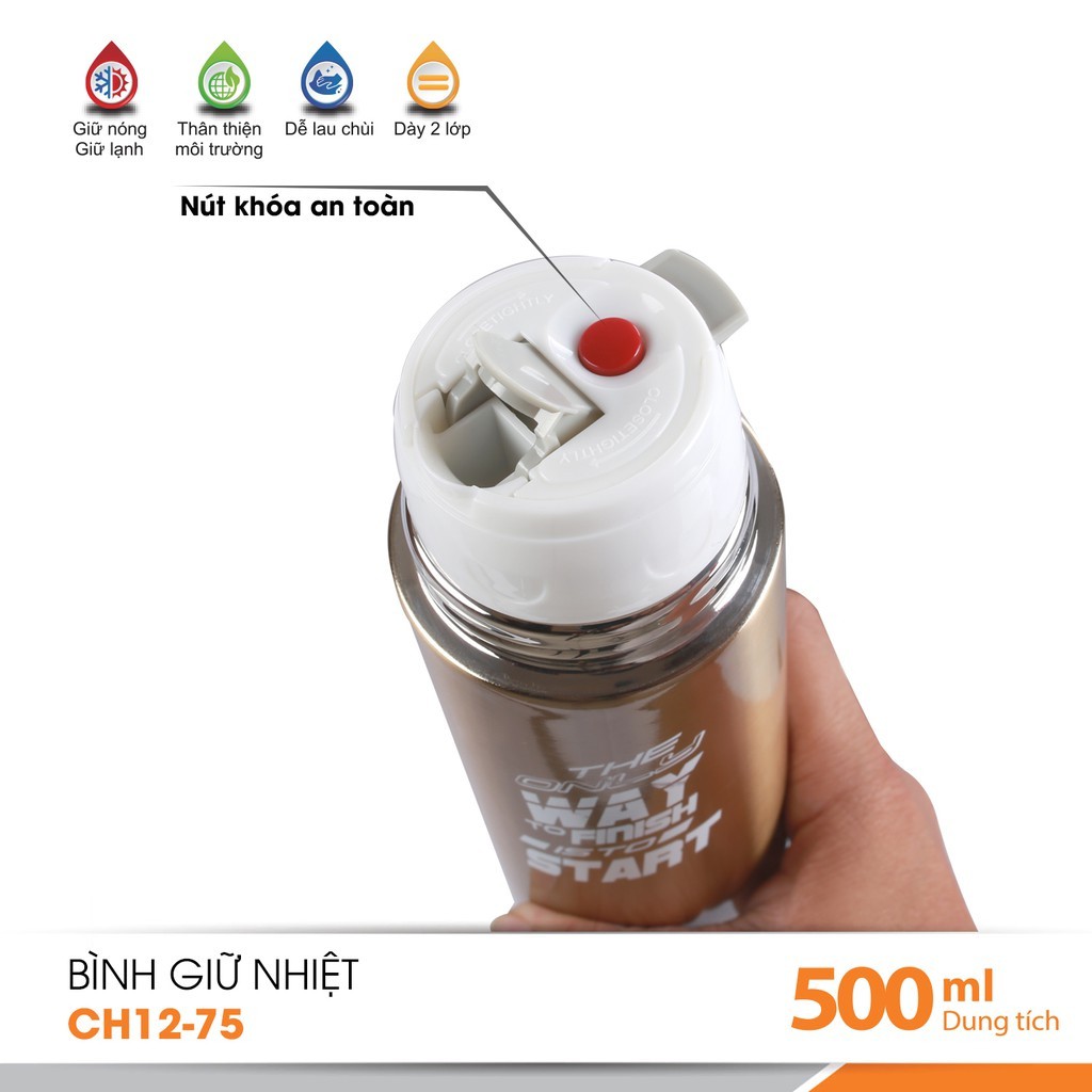 Combo Bếp Nướng Điện Không Khói Comet CM5665 Và Bình Giữ Nhiệt Comet CH12-75 - 500ml