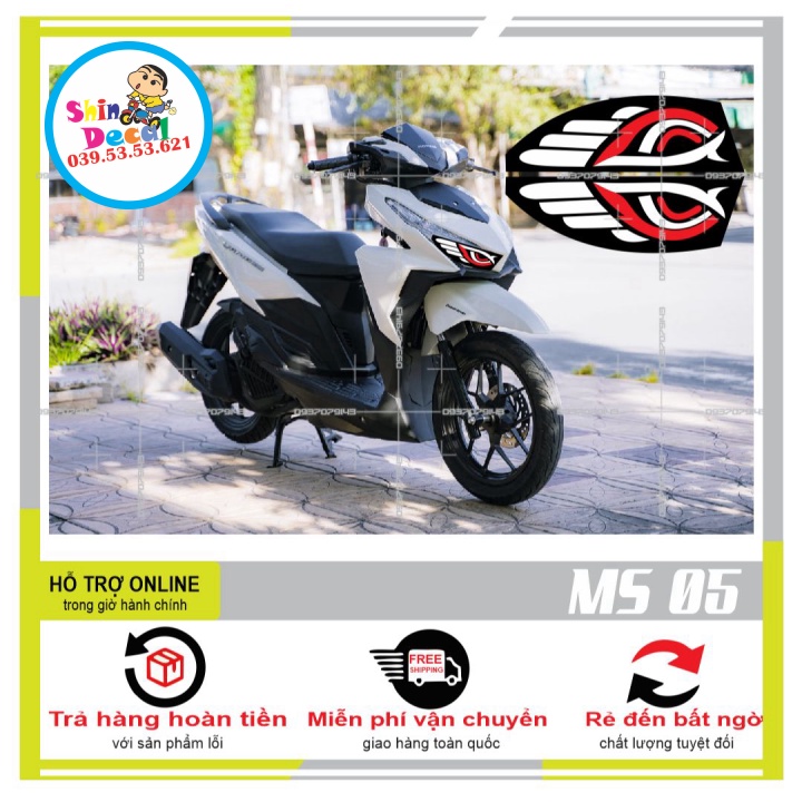 SHINDECAL- TEM DÁN ĐÈN SƯƠNG MÙ XE VARIO 2017  MS 05