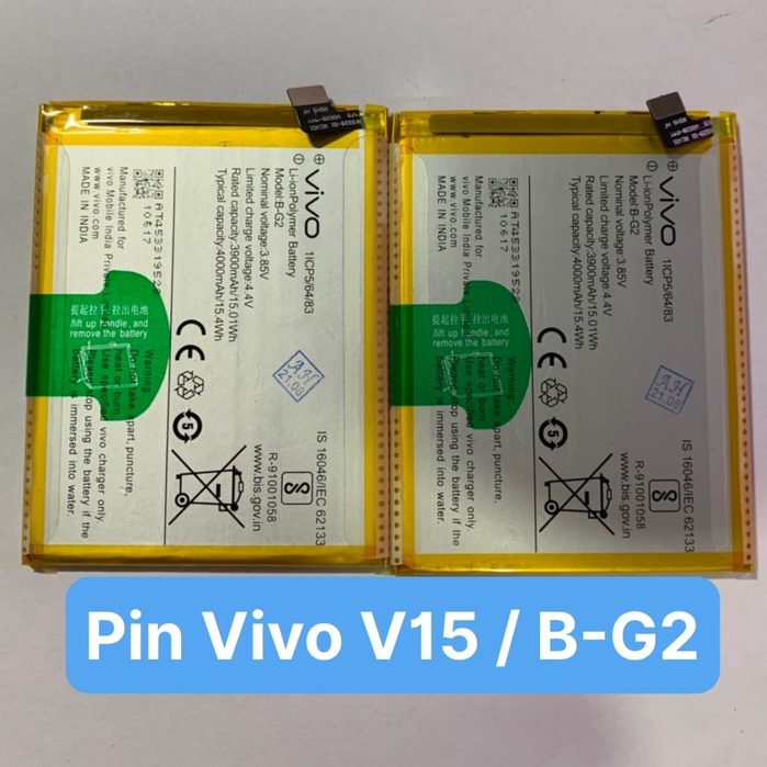 Pin chính hãng Vivo V15 / V1831 / B-G2 / 4000mAh / Có bảo hành