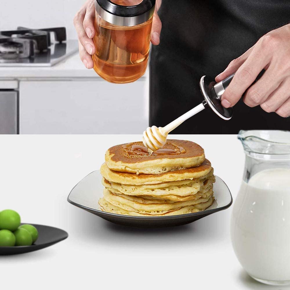 Lọ Đựng Gia Vị ANAEAT Bằng Thủy Tinh 250ml Với Đầu Muỗng/ Cọ Phết/ Đầu Lấy Mật Ong