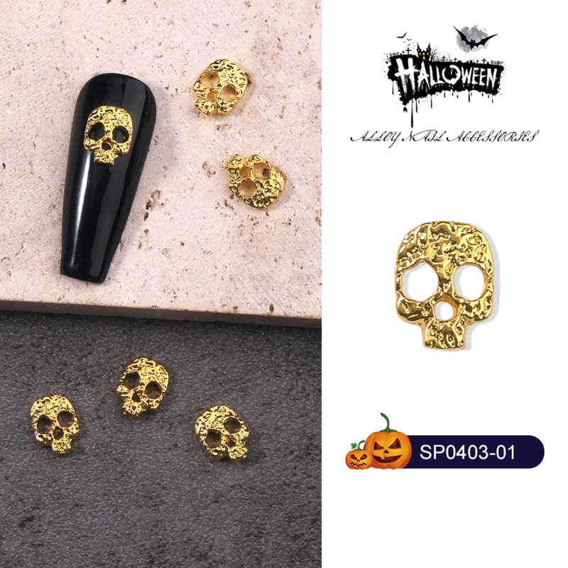 Set 100 Phụ Kiện Trang Trí Móng Tay Nghệ Thuật Chủ Đề Halloween Charms