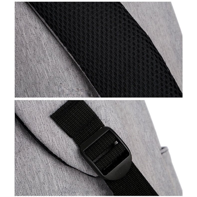 Balo Chuwanglin bằng nylon không thấm nước có cổng sạc cho nam và nữ