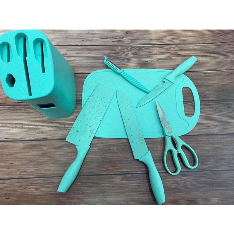 Bộ dao kéo nhà bếp lúa mạch cao cấp 7 món chi tiết chuyên dụng cho căn bếp #dao #thot #decor