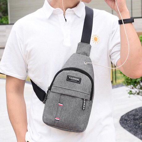 [FREE SHIP]Túi đeo chéo nam nữ TC03 có thể đeo ngang hông, kiểu dáng túi bao tử mini, vải Canvas , đường may tỉ mỉ