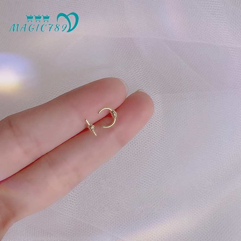 Bông Tai Kiểu Nút Thắt Ma Thuật 789 Phong Cách Hàn Quốc Cho Nữ