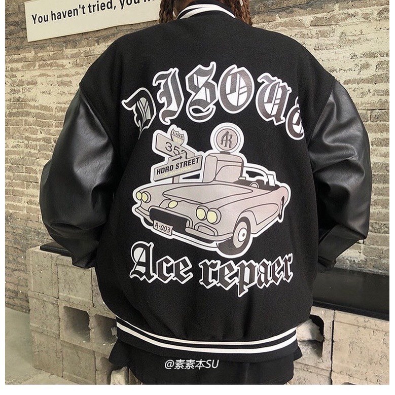 Khoác Bomber Nỉ Nam Nữ Disout Cúc Bấm Bo Tay Oto Dáng Rộng CHất Nỉ Uzzlang Basic