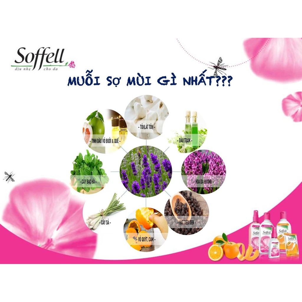 Kem Xua Muỗi Soffell 60ml (Hương hoa) Kem Chống Muỗi hương dịu nhẹ, không nhờn rít - cvspharmacy