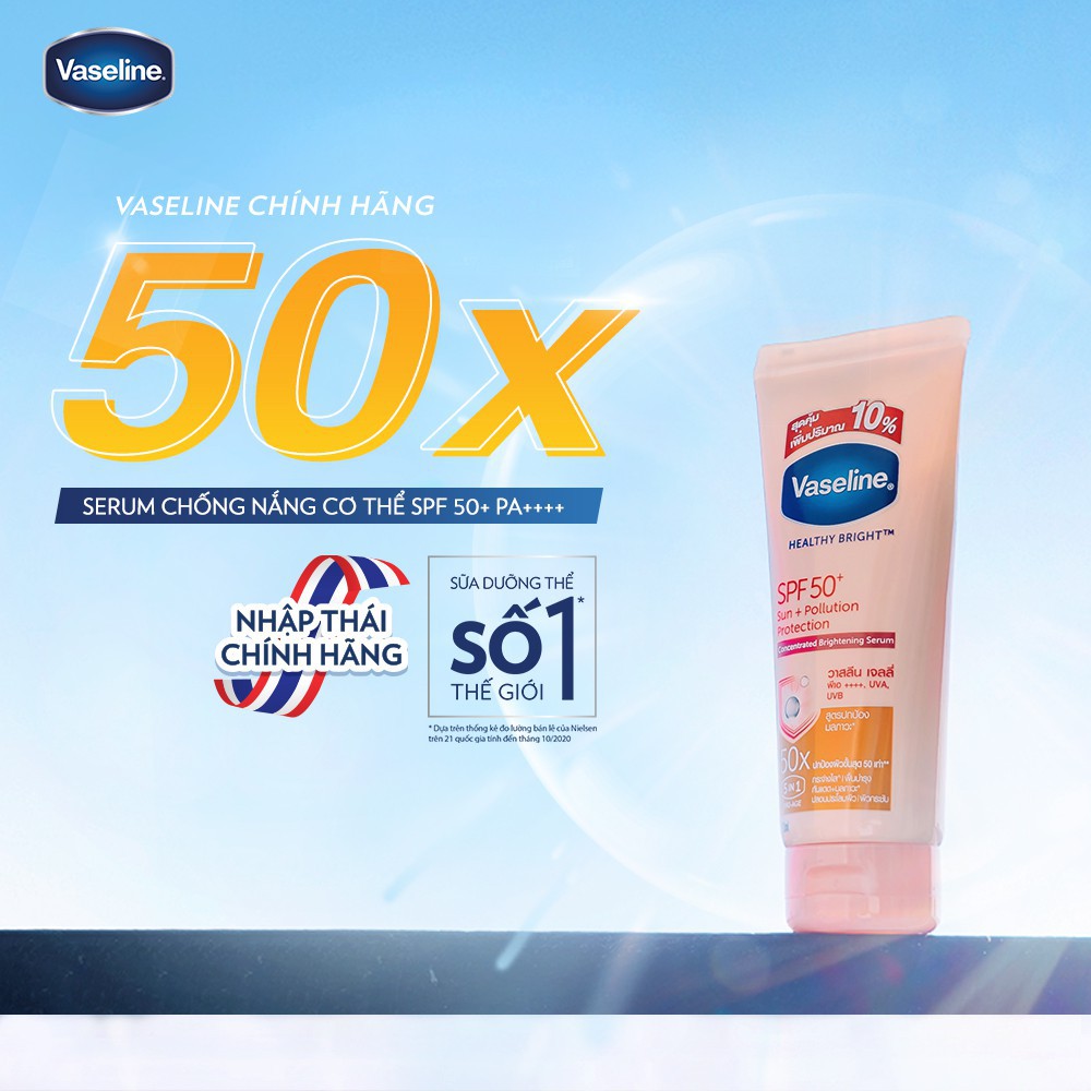 Sữa Dưỡng Thể Chống Nắng Vaseline Healthy White 50X 320ml