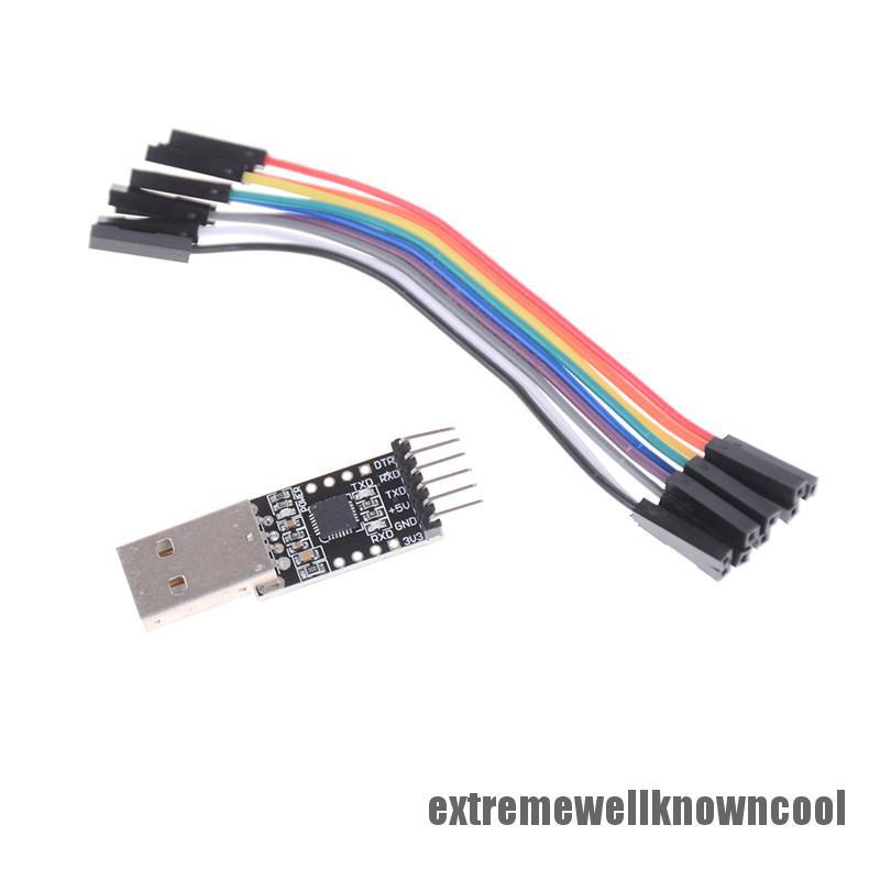 ECVN USB 2.0 to TTL UART 6PIN CP2102 Module Serial Converter + Cable