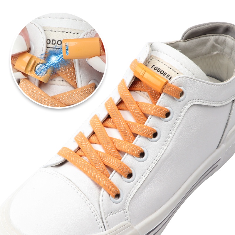 1 Cặp Dây Giày Đàn Hồi Khóa Nam Châm Không Cần Buộc Một Kích Thước Phù Hợp Với Mọi Loại Giày