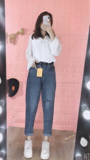 Quần baggy jeans rách