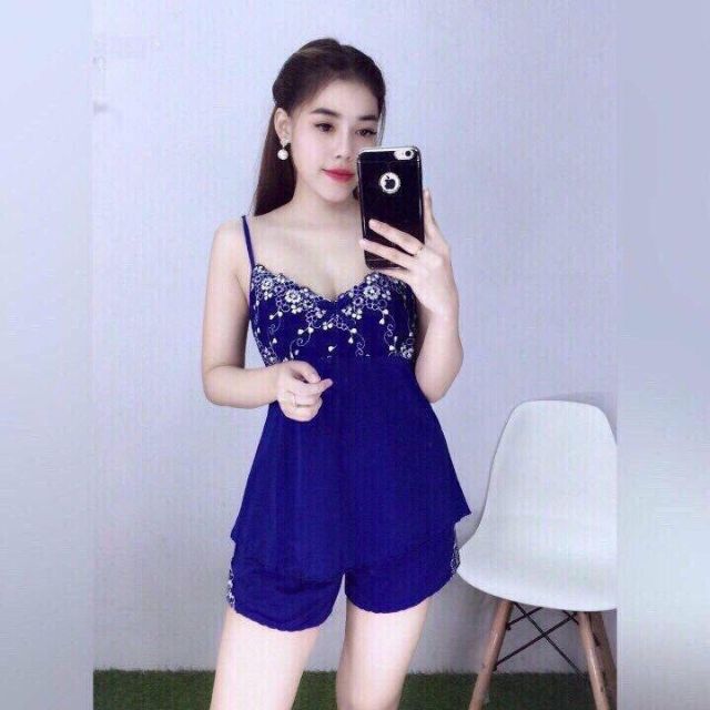 ĐỒ NGỦ THUN LẠNH HAI DÂY SEXY đủ size từ 40kg - 65kg | BigBuy360 - bigbuy360.vn