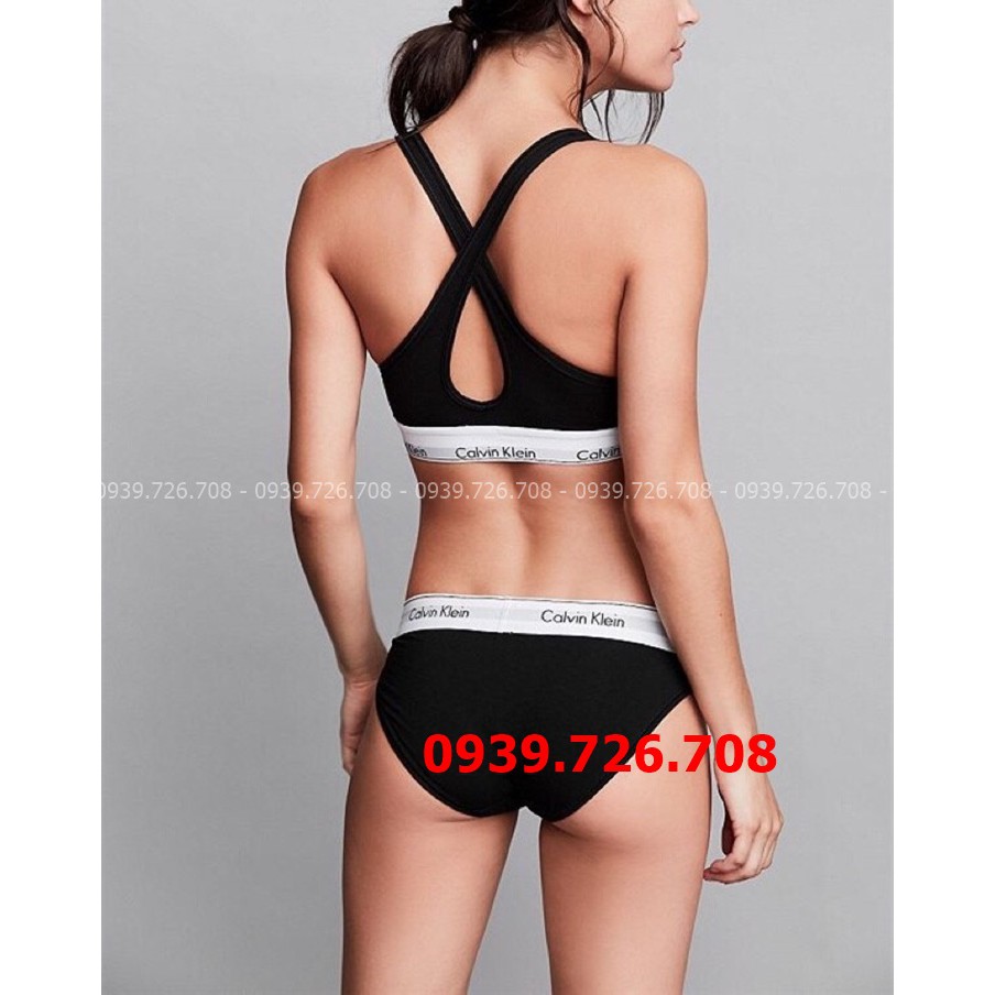 Bộ đồ lót CK ko gọng❤️FREESHIP❤️ Bộ đồ lót.CK cotton chéo lưng không mút - có khe nhét tặng thêm mút mỏng MÀU đen - xám | BigBuy360 - bigbuy360.vn