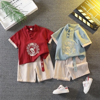 Bộ Đồ Hán Phục Phong Cách Trung Hoa Cổ Điển Thời Trang Hè 2022 Cho Bé Trai