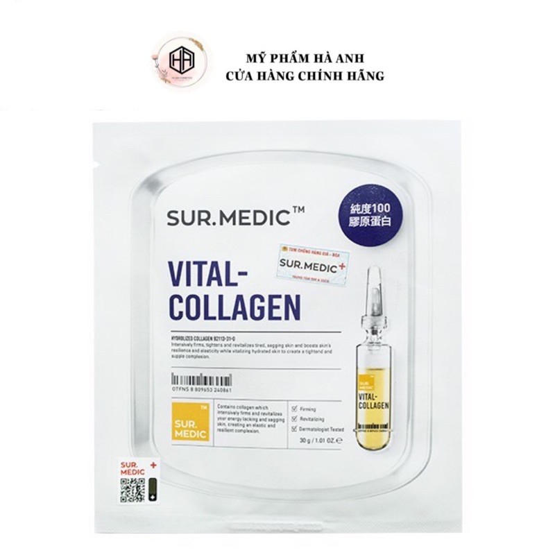 Mặt Nạ Giấy Làm sáng da, dưỡng ẩm Sur.Medic
