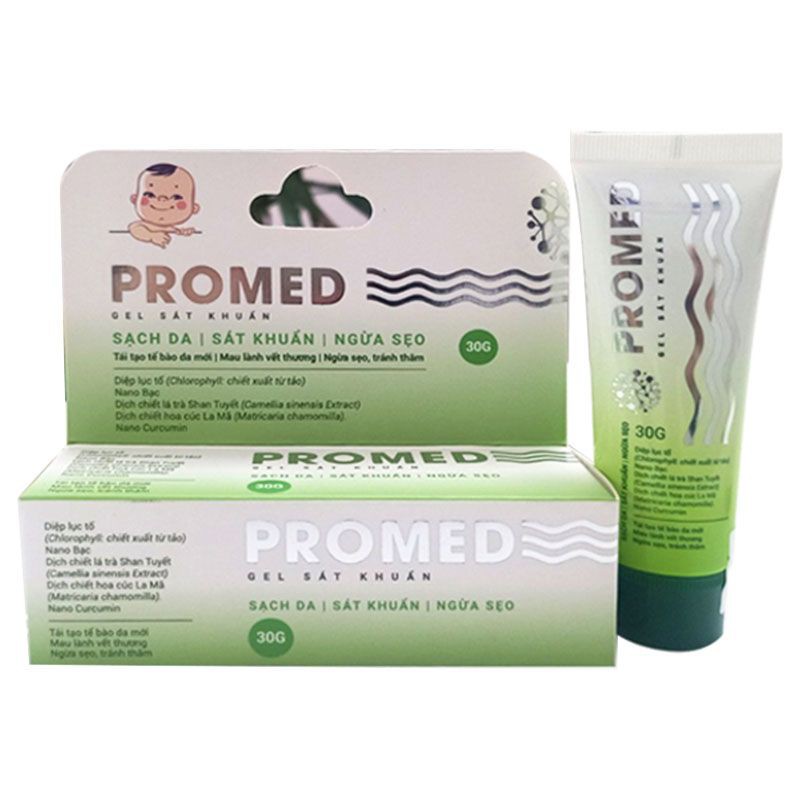 Gel Sát Khuẩn Promed, Sát Khuẩn Da Ngừa Sẹo An Toàn Cho Bé Tuýp 30g