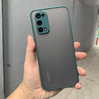 Ốp lưng Realme Q3 lưng nhám viền màu, chống sốc bảo vệ Camera