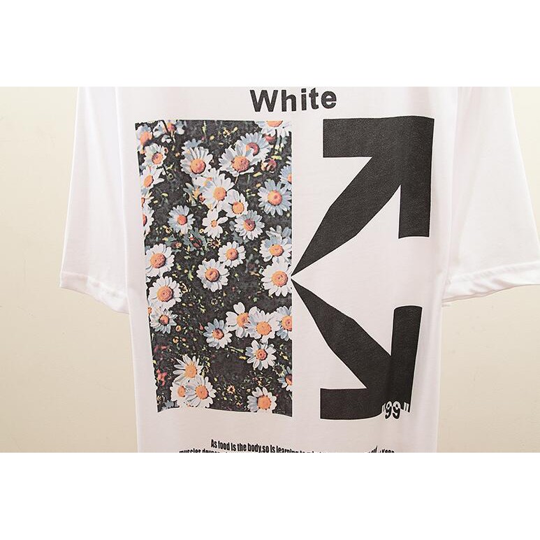 Áo Thun Off-White Tay Ngắn Chất Cotton In Chữ Thời Trang