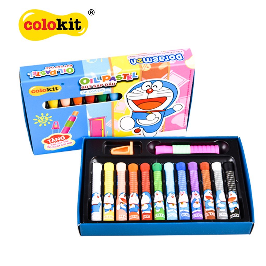 Bút sáp dầu Thiên Long Colokit Doraemon OP-C07/DO / OP-C08/DO / OP-C09/DO - 12/18/24 màu