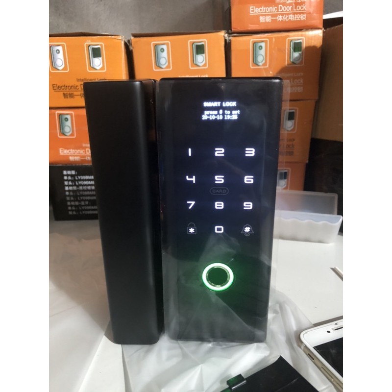 Khoá cửa kính vân tay app Tuya thích hợp cửa kéo.cửa lùa và cửa đẩy.....