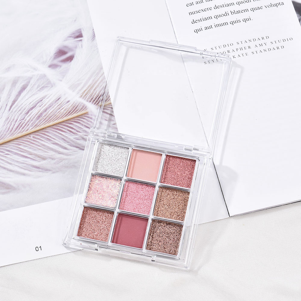 Bảng Phấn Mắt 9 Màu Sắc Hiệu Ứng Lì / Ánh Ngọc Trai 3d