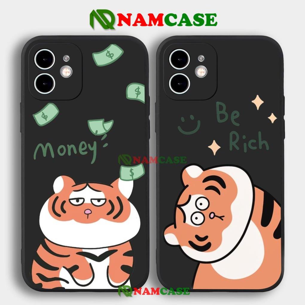 Ốp lưng iPhone Hổ cute cạnh viền vuông silicon mềm dẻo bảo vệ camera cho iphone 6/6s/7/8/X/XS/XR/11/12/13 Pro Plus Max