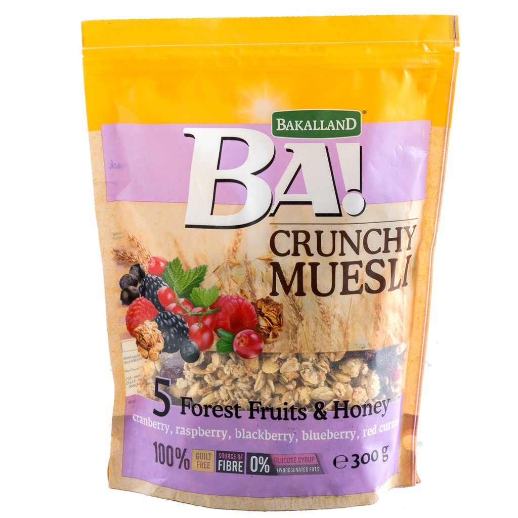 Ngũ cốc Trái cây Bakalland Muesli 300g - Forest fruits (Tím)