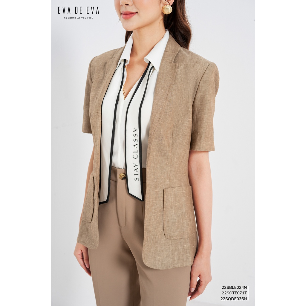 Áo blazer nữ tay ngắn Eva de Eva 22SBLE024N