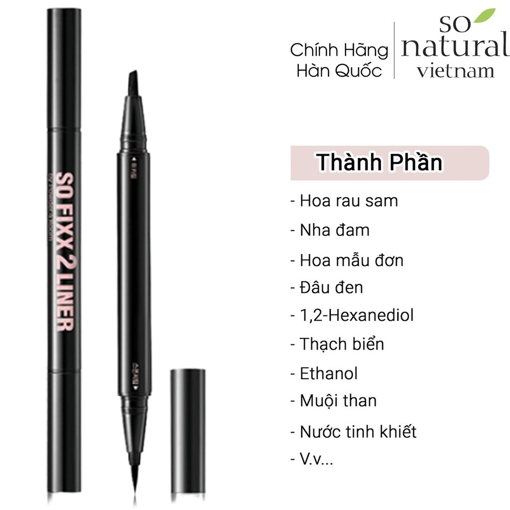 Chì kẻ mắt 2 đầu So Fixx 2 Liner So'Natural Nhập Khẩu  Hàn Quốc Chuẩn | BigBuy360 - bigbuy360.vn