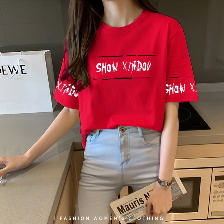 Áo thun nữ thun cotton thái dày dặn form rộng