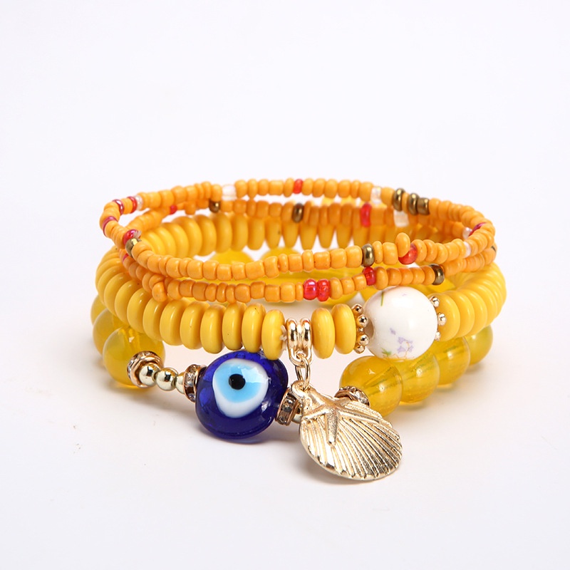 Set 4 vòng đeo tay chuỗi hạt Gmai co giãn thời trang cho nữ