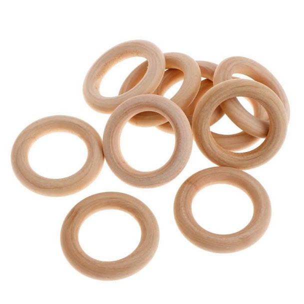 Đồ chơi 10 vòng gỗ tự nhiên cho vẹt