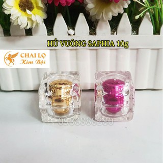 Hủ đựng kem face - hủ vuông saphia 10g