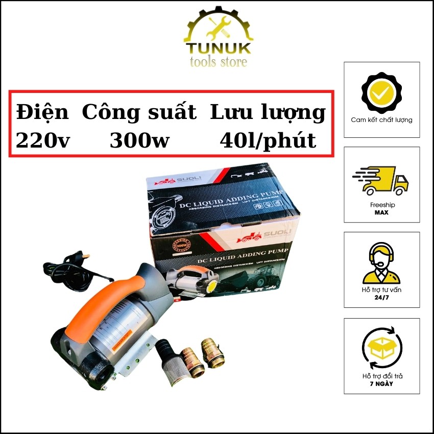 Máy bơm dầu TUNUK, bơm nhớt, diezel , thủy lực , mini 12v 24v 220v, motor lõi đồng lưu lượng 40L/phút