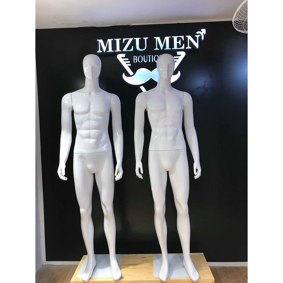 Manocanh nam trắng toàn thân hàng cao cấp - manequin nhựa giá rẻ chuyên dùng trưng bày cho shop thời trang