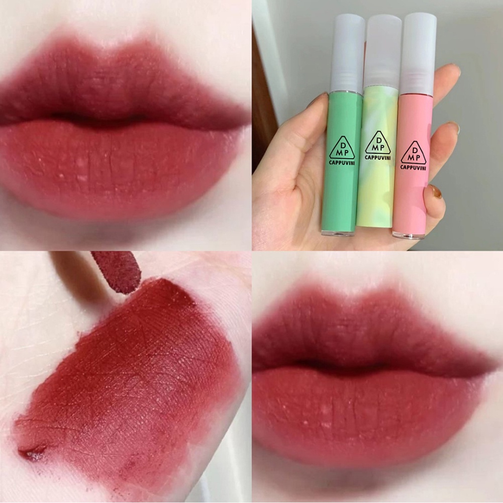 ⭐Còn hàng Sản phẩm làm đẹp thân thiện với du lịch Phấn khói Matte Lip Gloss Beauty Hydrating Lip Color 4 màu Dễ mang theo Trang điểm môi Chống nhòe Son môi màu hồng xám Tím Son môi ⭐cocomall12