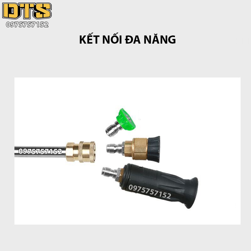 Ống nối dài uốn cong 30° 90° nối nhanh béc phun gắn súng xịt rửa áp lực cao - Ren nối nhanh 1/4 - Phụ kiện máy rửa xe