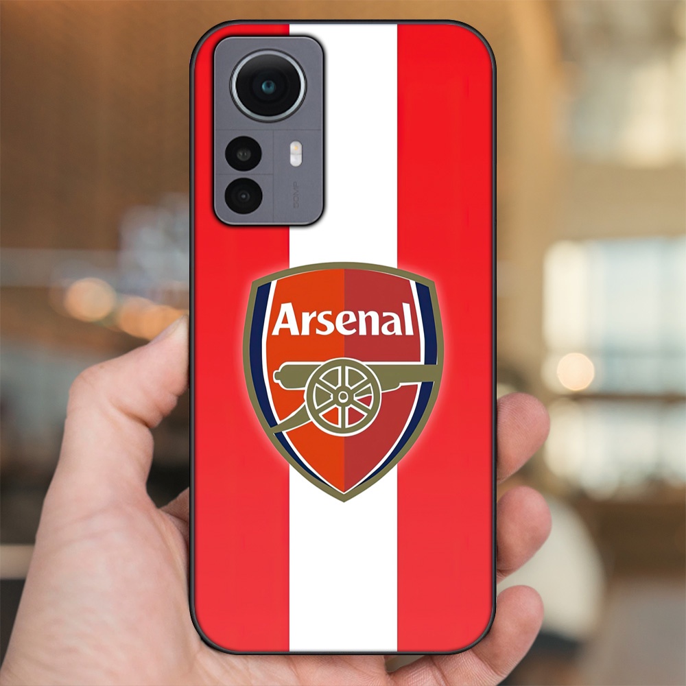 Ốp lưng Xiaomi 12 viền đen in hình Arsenal FC