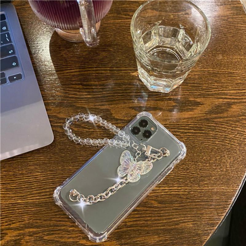 Ốp Điện Thoại Họa Tiết Bướm Phối Dây Xích Cho Iphone12 Xsxr 11promax / 7plus / 12iphonins | BigBuy360 - bigbuy360.vn