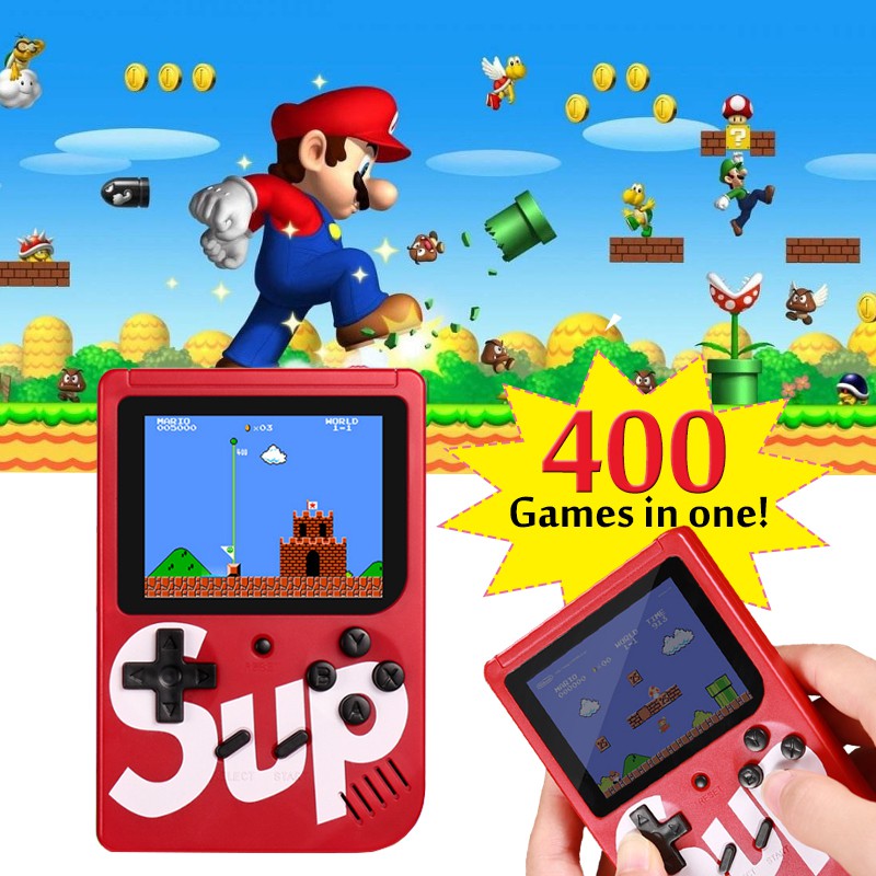 Máy chơi game 4 nút cầm tay SUP GAME BOX tích hợp 400 game trong 1