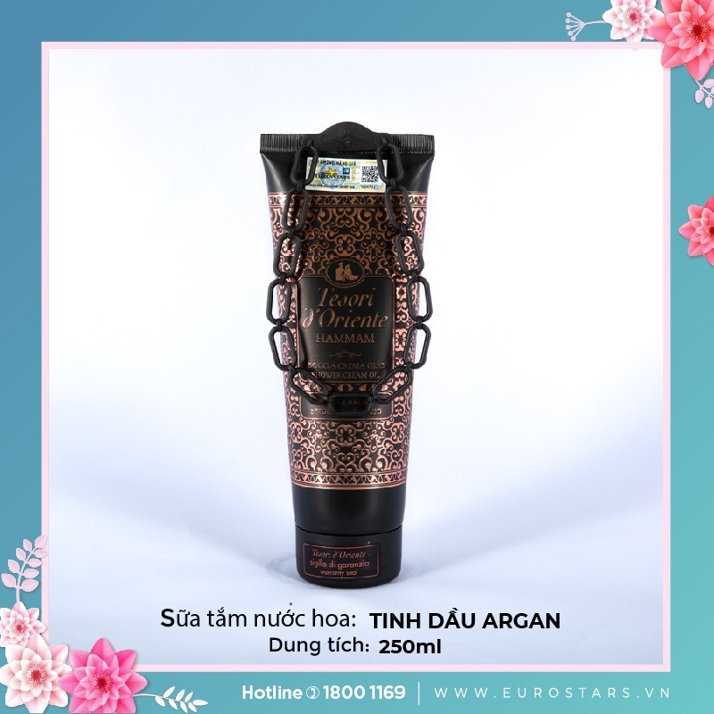 Sữa tắm ❤️CHINH HÃNG❤️Tesori d'Oriente Hammam Tinh Dầu Argan 250ml/ 300ml/ 500ml- Italia