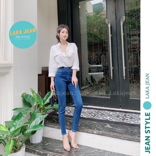 Quần skinny jean ôm nữ lưng cao, quần bò nữ cạp cao, chất vải cao cấp, co giãn tốt, siêu nâng mông