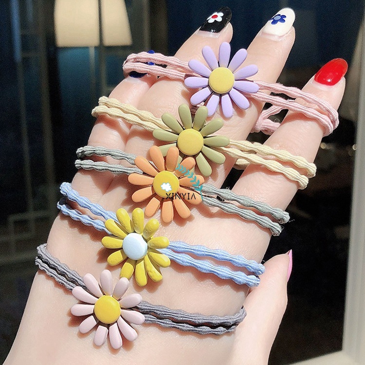 Dây Buộc Tóc Đính Hoa Cúc Xinh Xắn